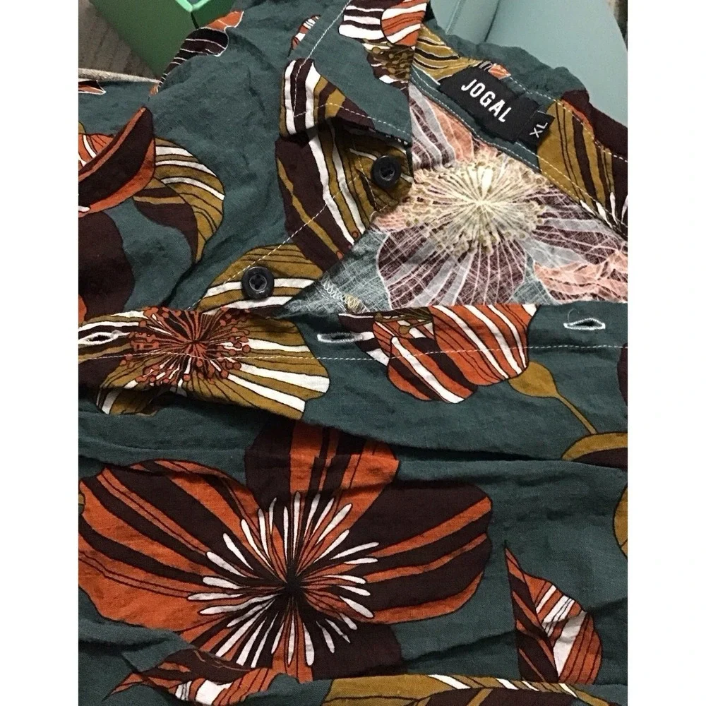 Men's Flower Casual Button‎ Down Short Sleeve Hawaiian Shirt